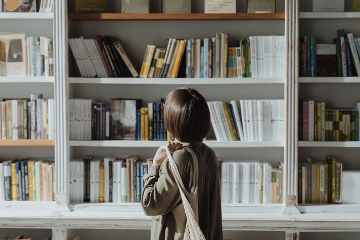 Browsing in a bookshop